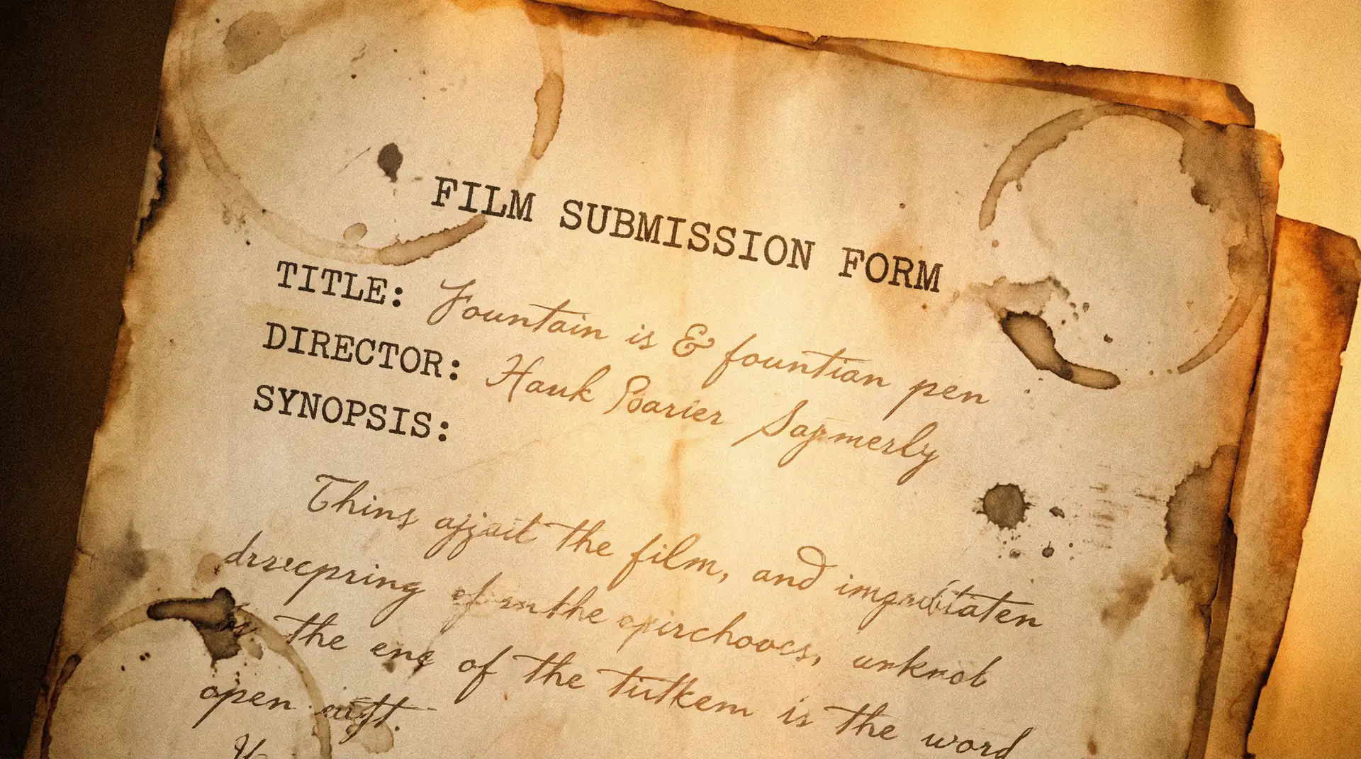 独立光影 放映室 - 复古信纸质感背景